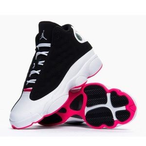 womens jordan retro 13 black and pink